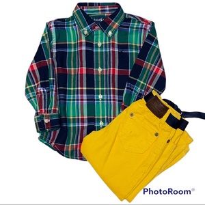 Ralph Lauren Baby 2 Piece Polo & Corduroy Pant Set